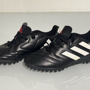 Kids Adidas Black and White Turf Shoes